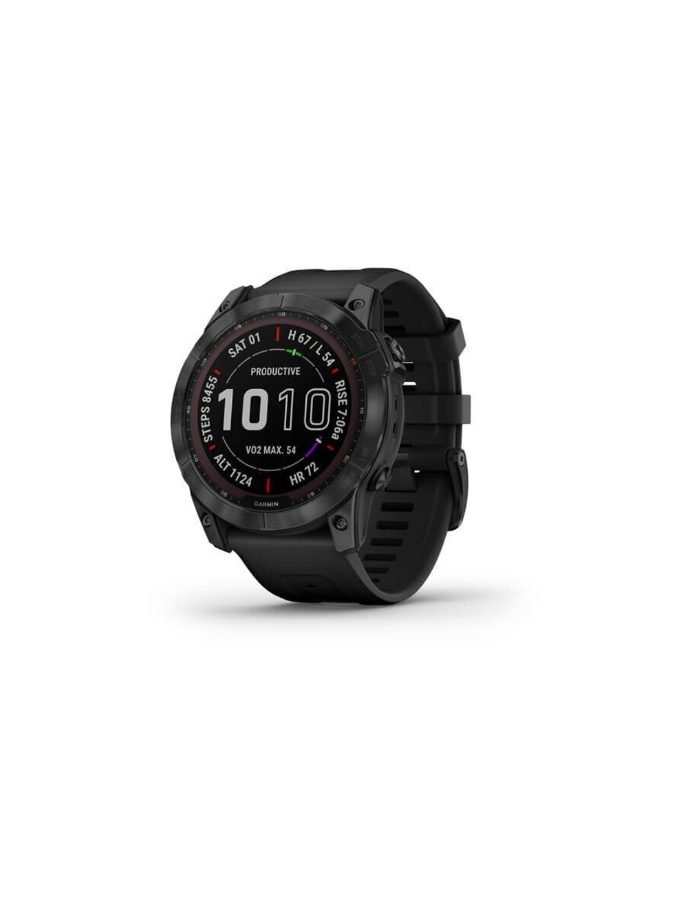 Garmin Fenix 7X Sapphire Solar Black титановый DLC с силиконовым ремешком (010-02541-23)