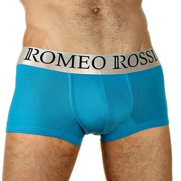 Мужские трусы боксеры бирюзовые Romeo Rossi Steel RR00010