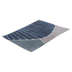 Ковер из хлопка с рисунком tea plantation серого цвета из коллекции terra, 120х180 см