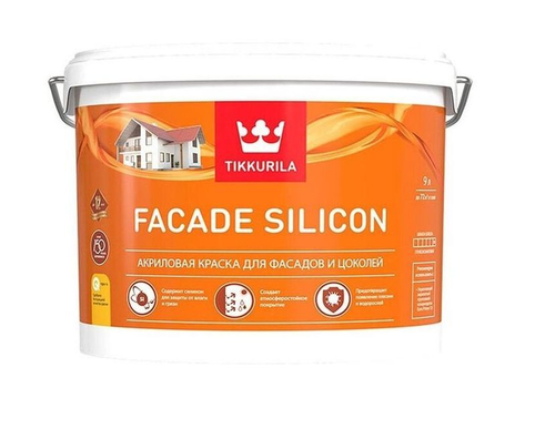 Краска фасадная Tikkurila Facade Silicon белая база A 9 л