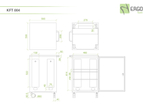Тумба для оборудования ErgoFount KFT 004 White