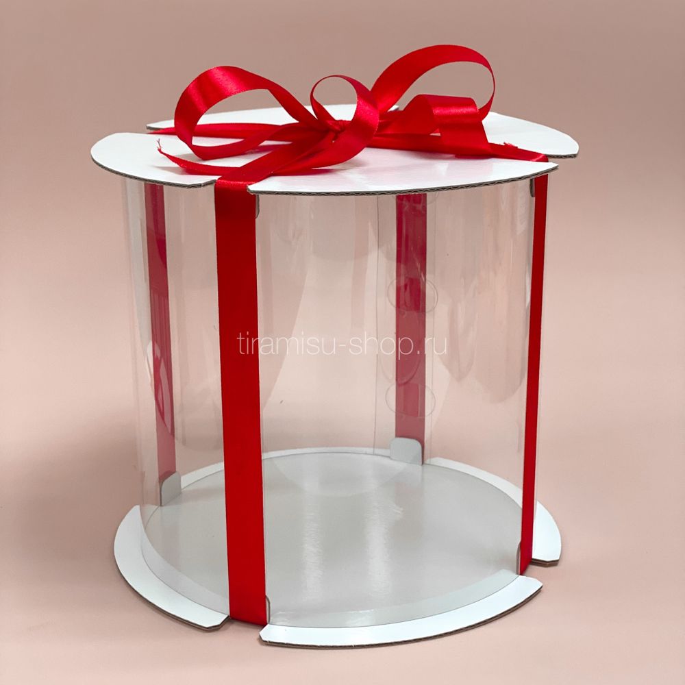Коробка для торта прозрачная ТУБУС 20х20 см