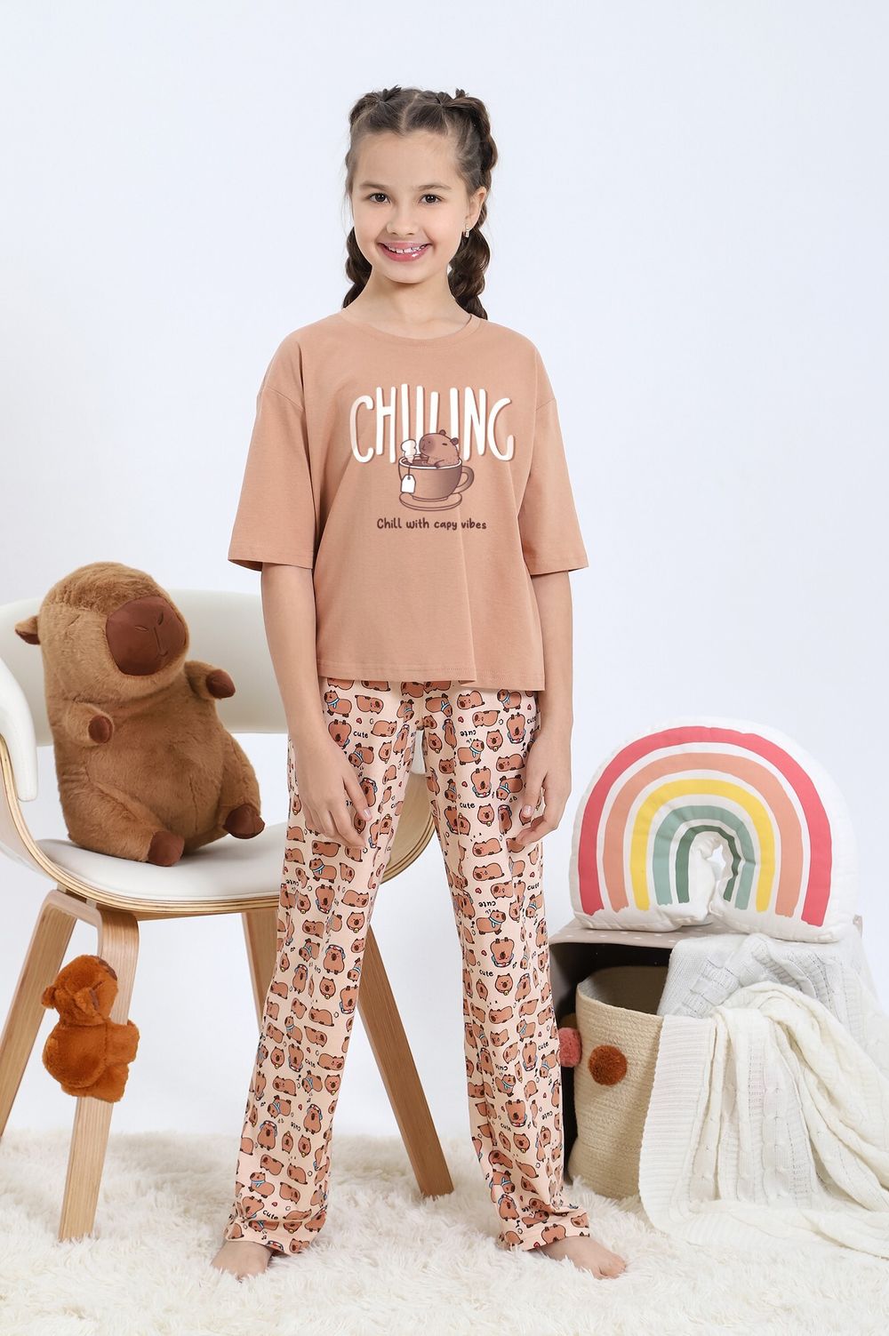 Пижама для девочки Капи-1 Виотекс ПЕСОЧНЫЙ