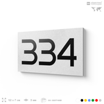 Номер на дверь 334, табличка на дверь для офиса, квартиры, кабинета, аудитории, склада, белая 120х70 мм, Айдентика Технолоджи
