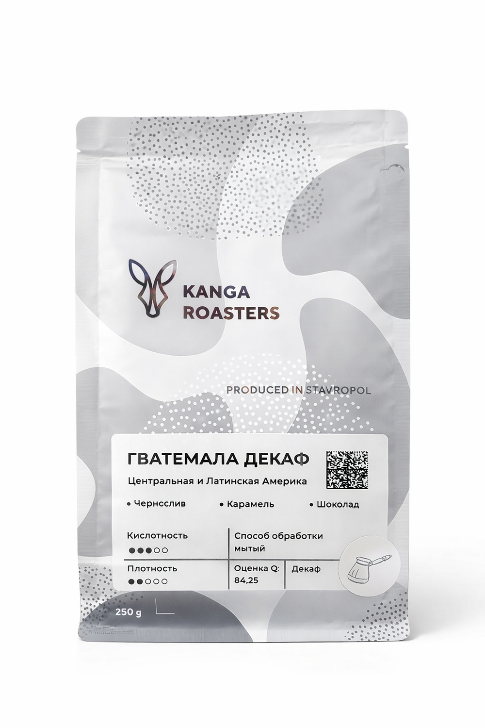 KANGA Гватемала декафенат, кофе молотый, тонкий помол, 250 г.
