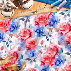 Ткань премиум габардин цветочные вихри