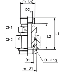 Соединение PNF DL12 18х1.5 DS08 16x1.5 (корпус)