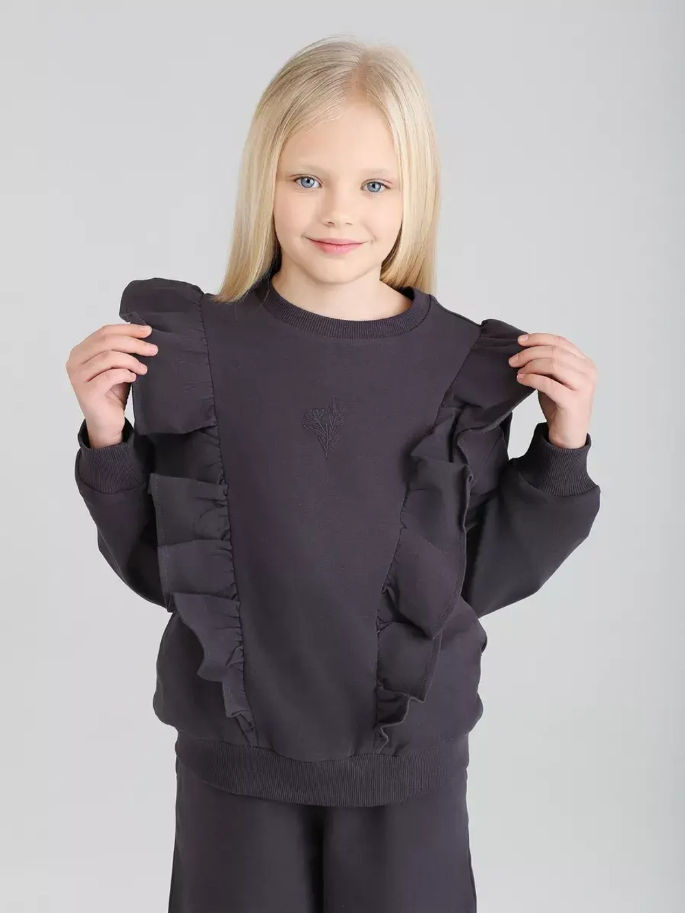 Костюм для девочки с брюками-палаццо на осень