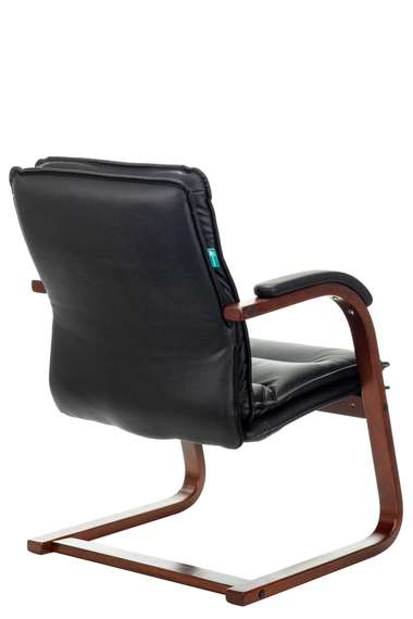 Кресло Бюрократ T-9927WALNUT-AV черный кожа полозья дерево