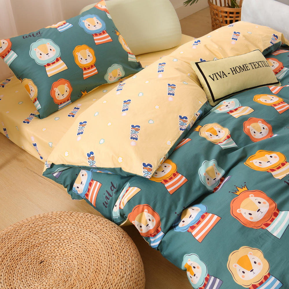 Комплект постельного белья на резинке Сатин Люкс KIDS 100% хлопок CDKR046