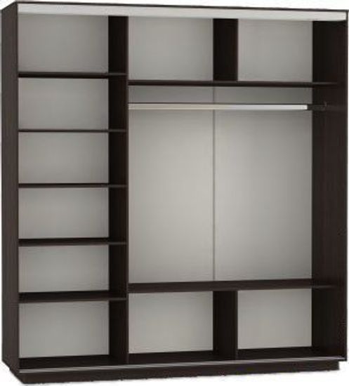 Шкаф-купе ЭКСПРЕСС-2 Трио ДЗД бетон, диамант серый, крафт табачный