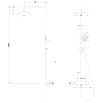 Смеситель Lemark Bronx LM3770BL для душа термостатический