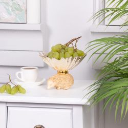 Фруктовница-конфетница Ежик Барб Айвори