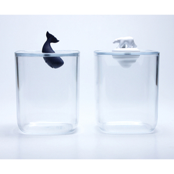 Контейнер для хранения 9х9х13.5см Qualy Polar bear ocean