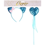 Набор карнавальный «CAT» (ободок, палочка), микс