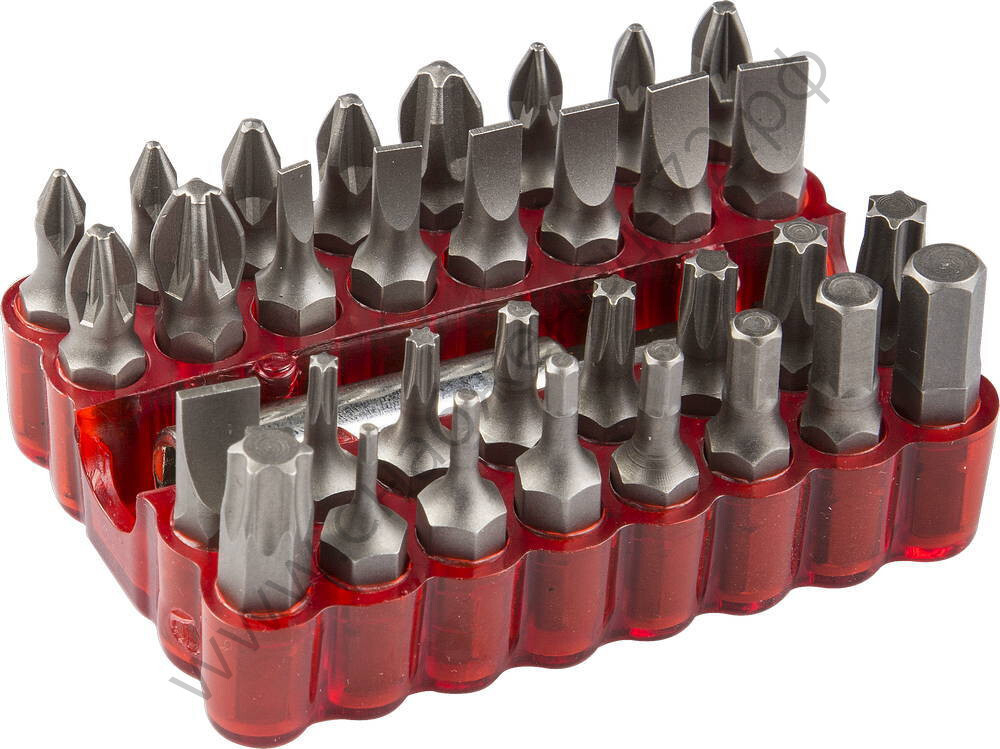 ЗУБР 33 шт, Набор бит с магнитным адаптером (26045-H33)