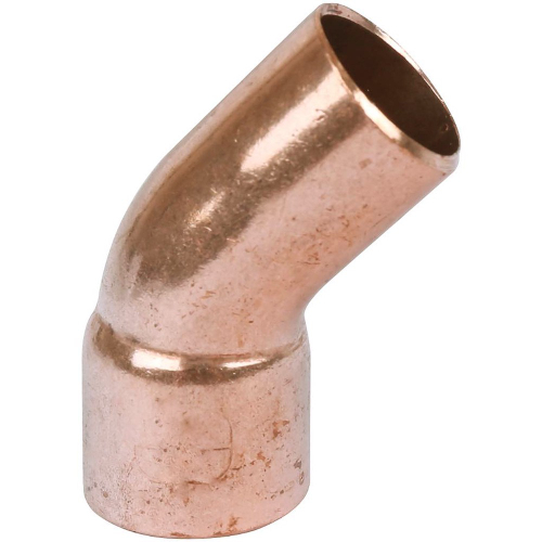 Полуотвод HAILIANG медный 45гр. однораструбный, 28 мм (EN1254-1)(10/150)