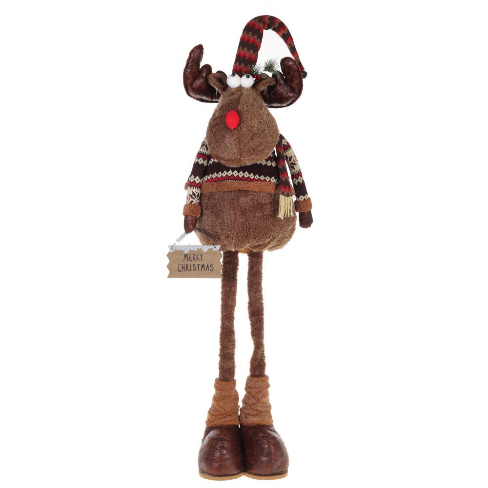 GAEM Игрушка набивная "Лось" (телескопич.), L44 W42 H135 см/L44 W42 H100 см