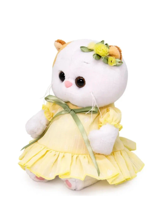 Мягкая игрушка Кошечка Ли Ли в платье из шифона 20 см LB-078