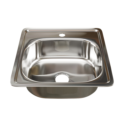 Мойка врез 48х48 (0,6) вып 3 1/2 MIXLINE 16см с сифоном