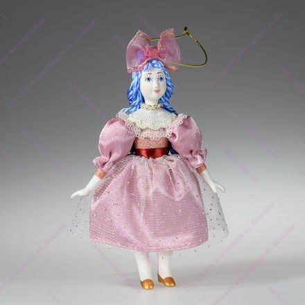 Ёлочная игрушка Девочка в костюме Мальвины
