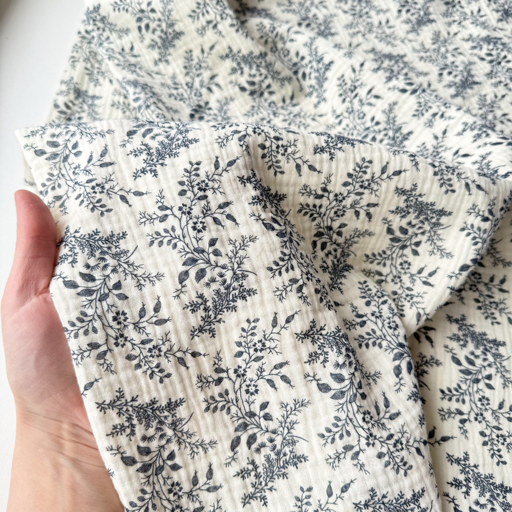 Муслин Синие веточки