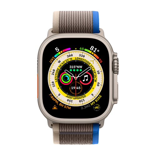 Умные часы Apple Watch Ultra GPS + Cellular, 49mm, Trail Loop M/L, Blue/Gray (Синий / Серый)
