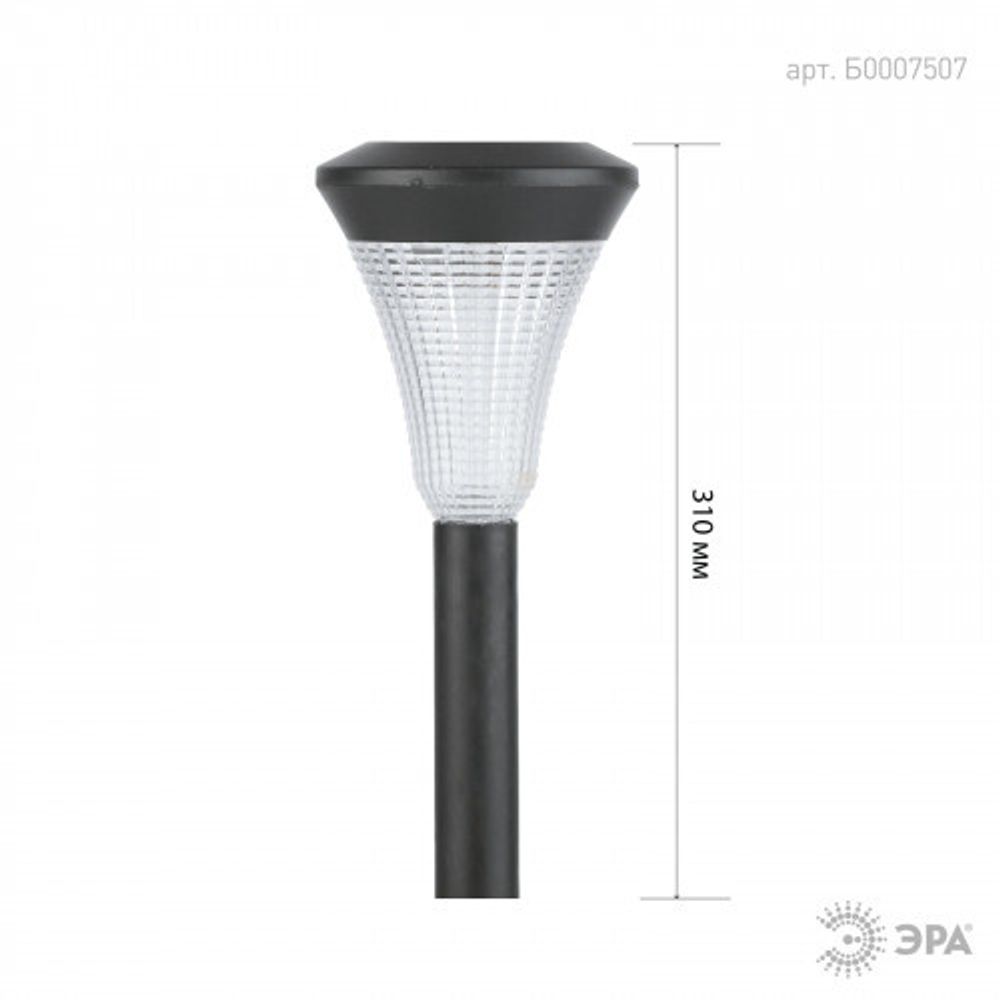 SL-PL31 ЭРА Садовый светильник на солнечной батарее, пластик, черный, 31 см