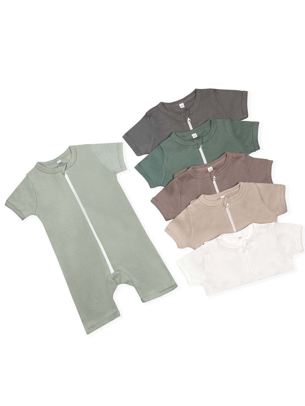 Полукомбинезон-песочник на молнии Серый RinaAmari