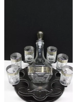 Стопки для водки 6 шт, графин стеклянный