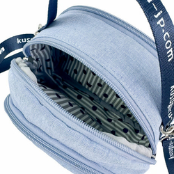 Мини-сумка пошет (pochette) с бульдогом Пауро, с ремнем, ANIMAL MODE, синяя, 25-8812-2, KUSUGURU