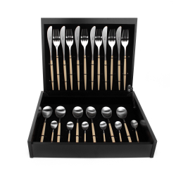 Набор столовых приборов на 6 персон 24 предмета Cutipol Mio matte ivory в подарочной упаковке