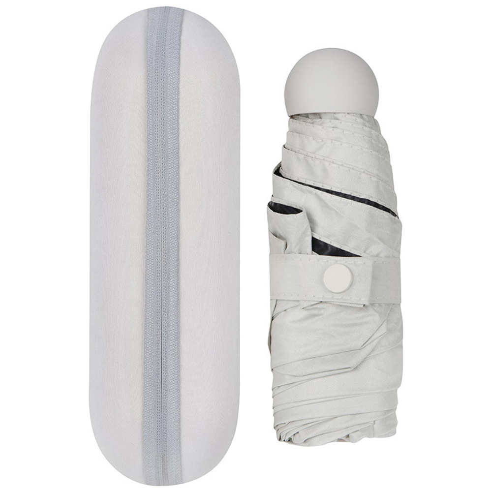 Зонт мини складной 90см (в чехле-капсуле) серый