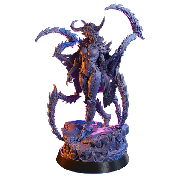 Императрица Улья 32мм миниатюра для настольных игр (Войны Тайсектов, Warhammer 40k, Tyranids, Zerg, киберпанк, D&D, подарок коллекционеру