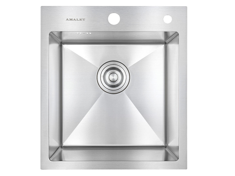 Мойка врезная 434820/0,8 1Ч Сатин Нержавеющая сталь