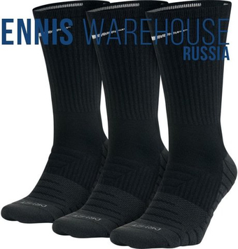 Теннисные носки Nike Dry Cushioned Quarter 3P - черный