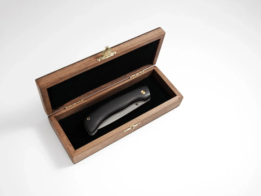 Складной нож "Скаут", сталь Х12МФ, рукоять черный мореный граб