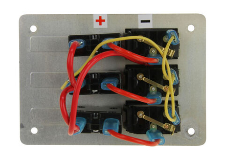 Панель бортового питания 3 переключателя, автоматы
