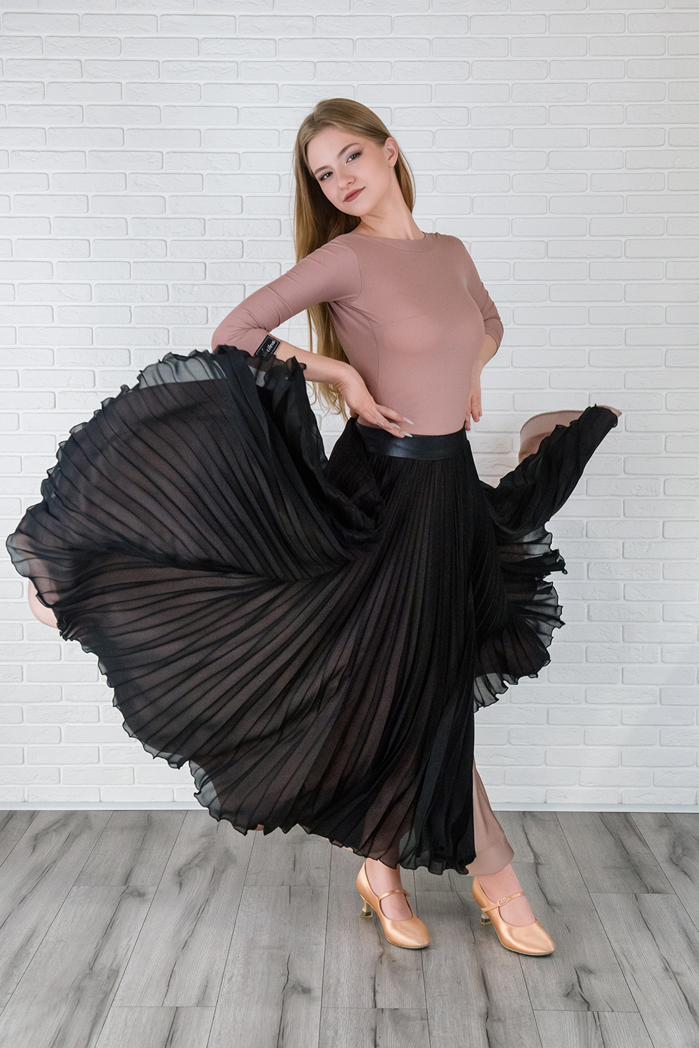 U-ST 2-101-01 | Тренировочная юбка гофре для стандарта | Vasileva Dance