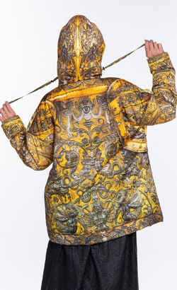 Куртка "Доспехи Золото", по мотивам изображений с парадных доспехов короля Франции Генриха II