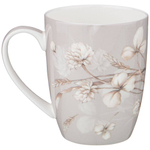 Кружка "White flower" 420мл серая