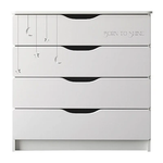 Комод детский с пеленальной доской Indigo Baby Line 800/4 ЛДСП, МДФ звездочки