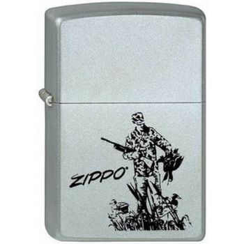 Зажигалка ZIPPO Duck Hunting Satin Chrome, латунь с никеле-хромовым покрытием (205 Duck Hunting)