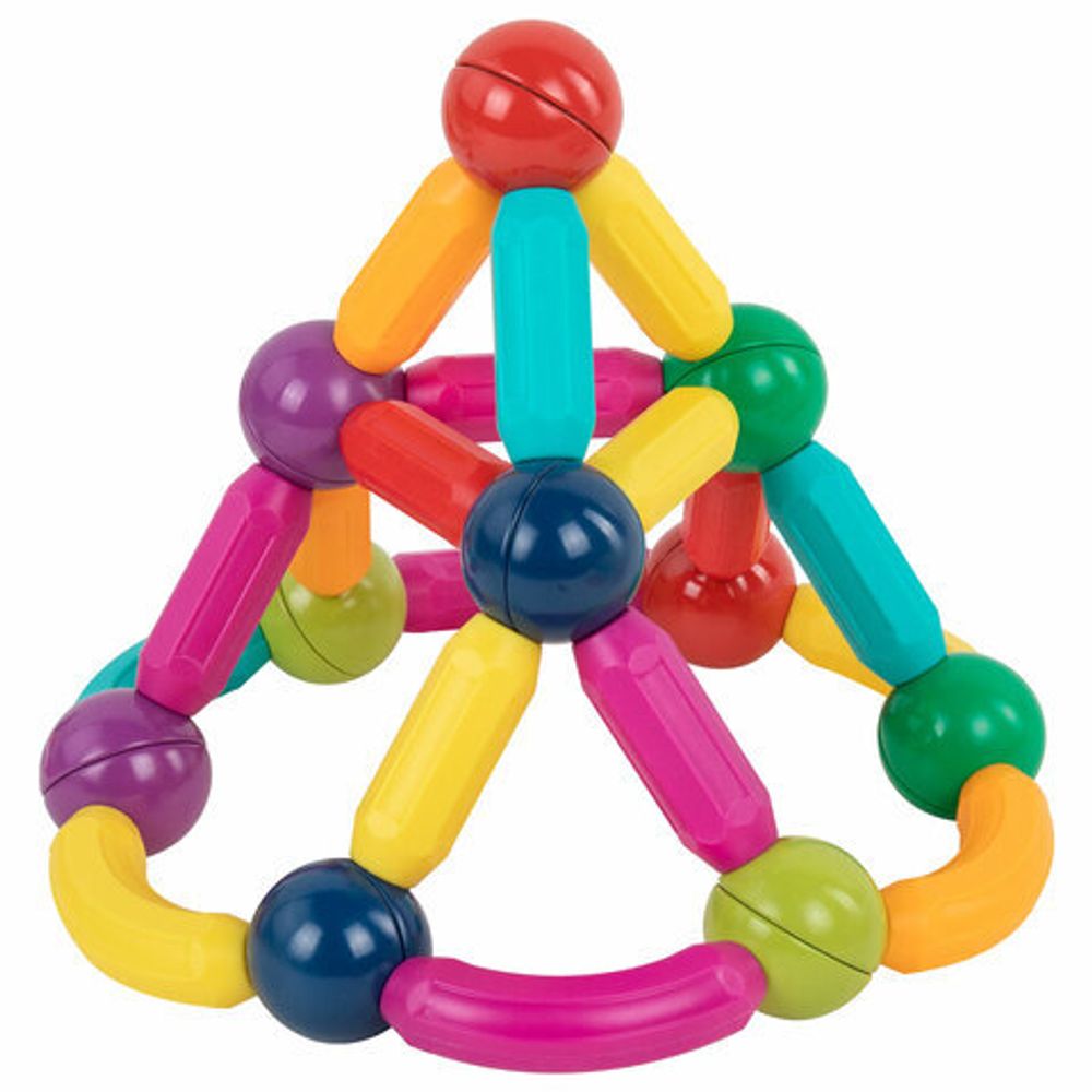 Магнитный конструктор MAGNETIC STICKS, 36 магнитных деталей, BRAUBERG KIDS, 665721