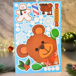 Наклейка новогодняя "Медвежонок" 20*30см, BQ167
