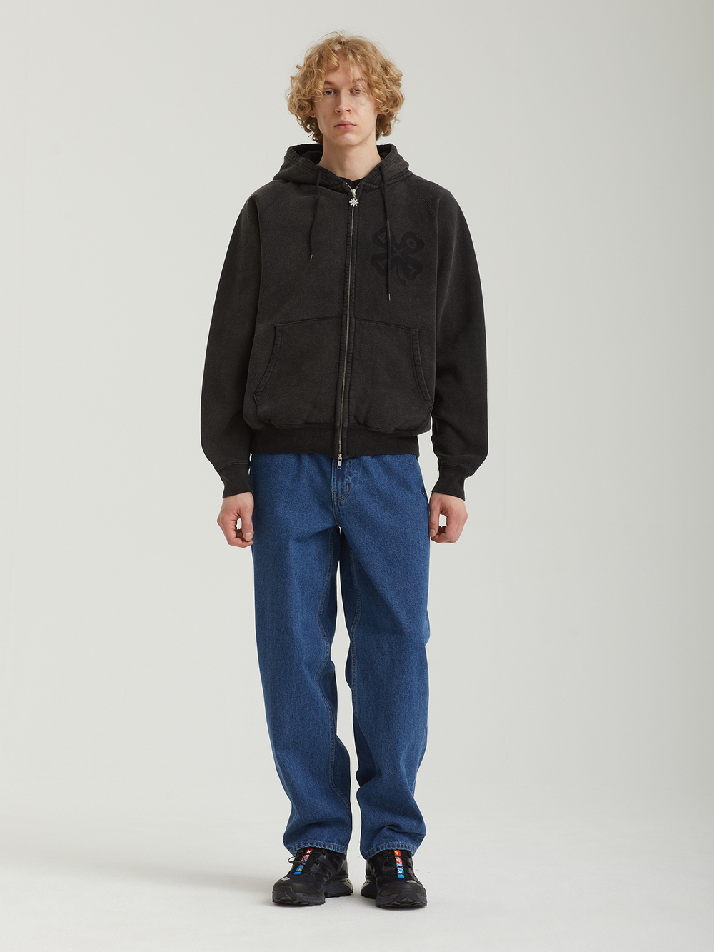 Мужская Толстовка Washed Luckey Logo Zip