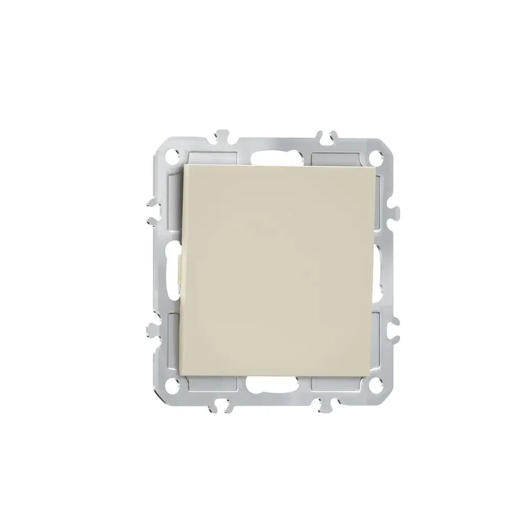 Выключатель 1-клавишый матовый кремовый Donel, 3 штуки Арт DB10100-DE29631-3
