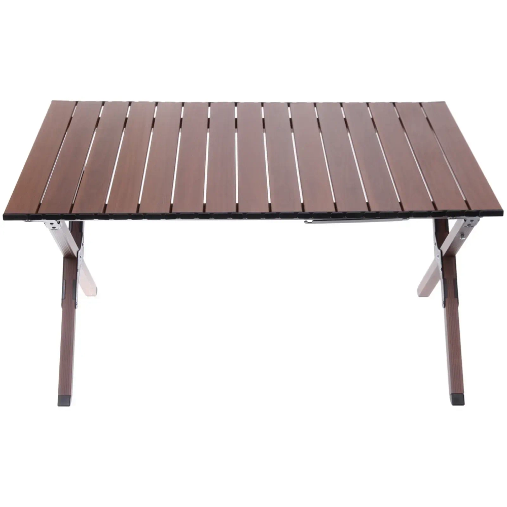 Стол кемпинговый складной DC-5002, 86*58*44 см, цвет: темное дерево, каркас алюминий, ТуристМастер