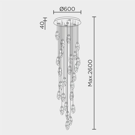 Подвесная люстра MODESTYLE MS.89140.25 GD