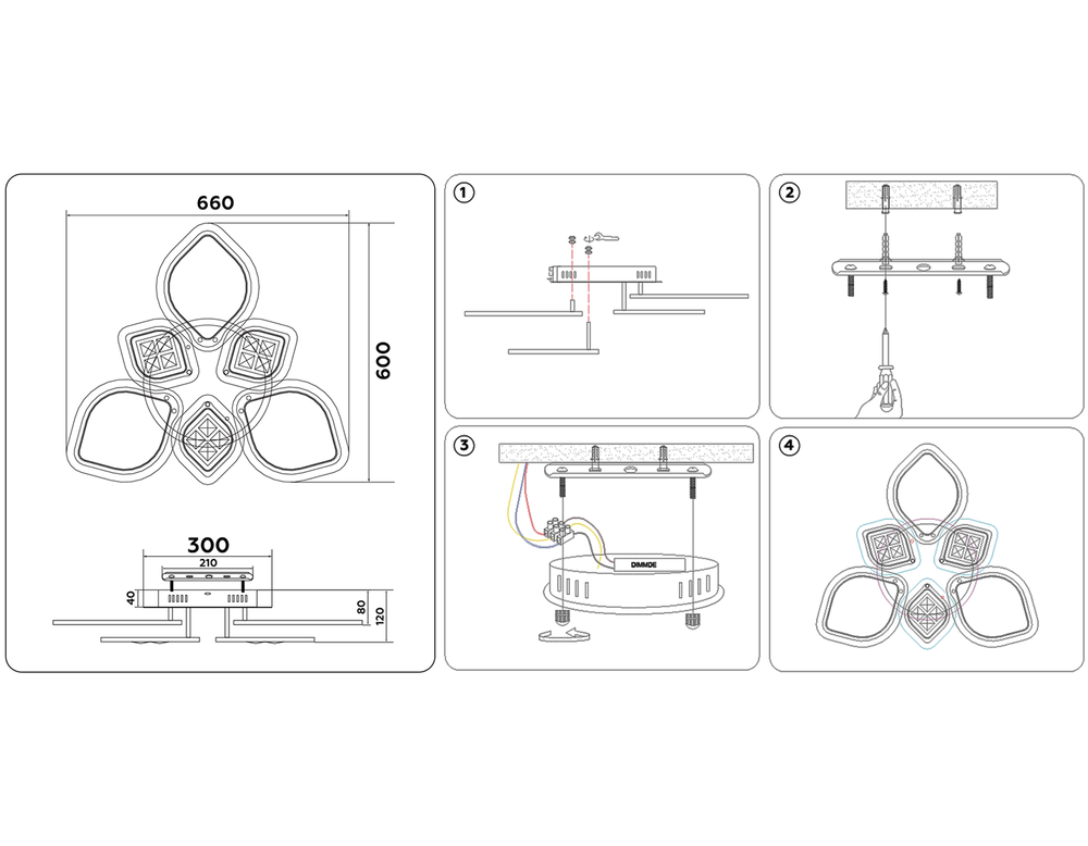 Ambrella Потолочный светодиодный светильник с пультом Ice FA282